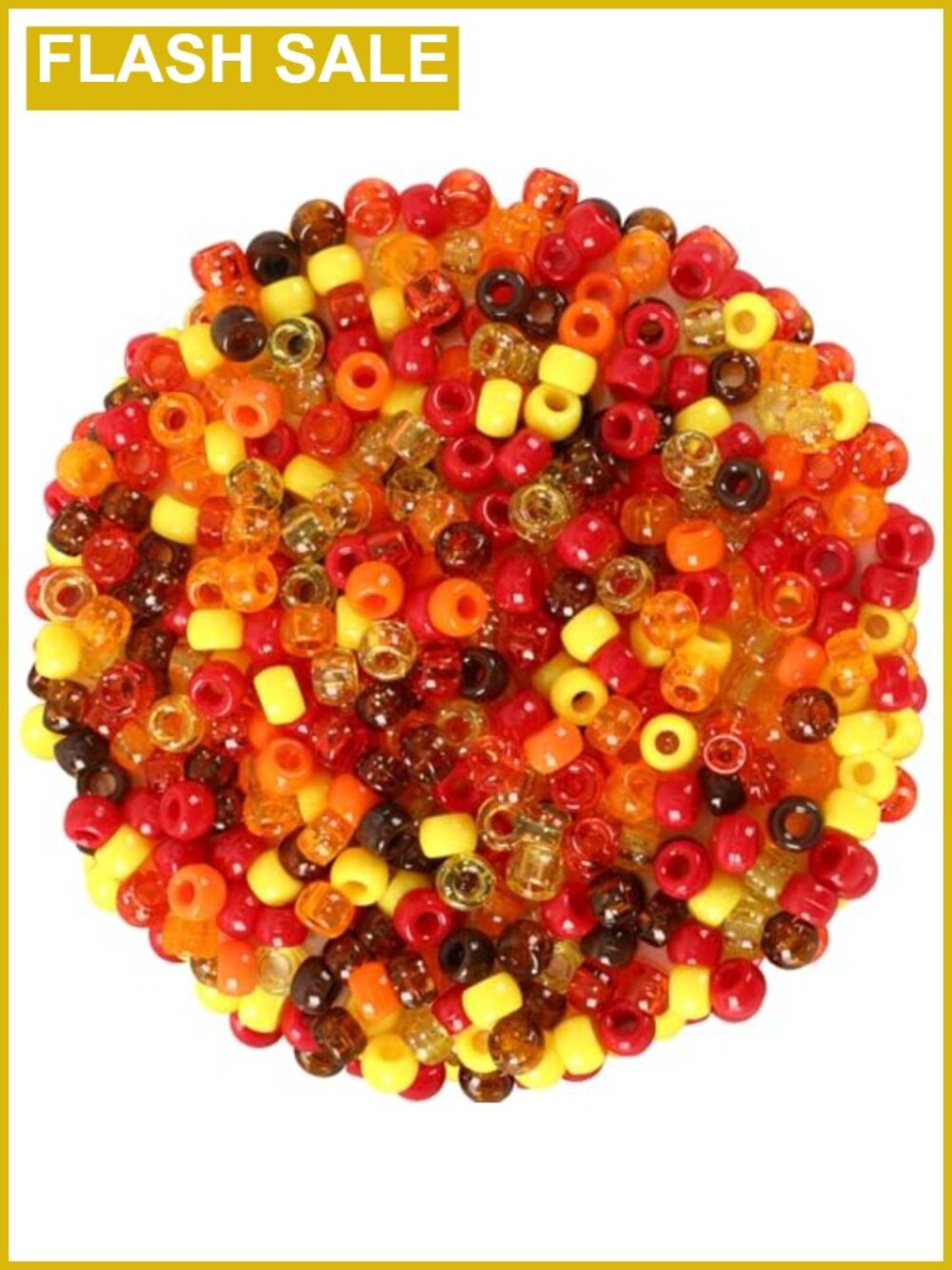 1200pc Fall Pony Beads for Jewelry Crafts, Plastic Beads, Thanksgiving Crafts
